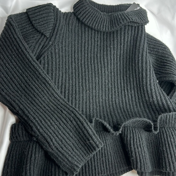 LEAVE & VIOLA Large Black Long Sleeve Sweater ~NWT - Picture 6 of 11